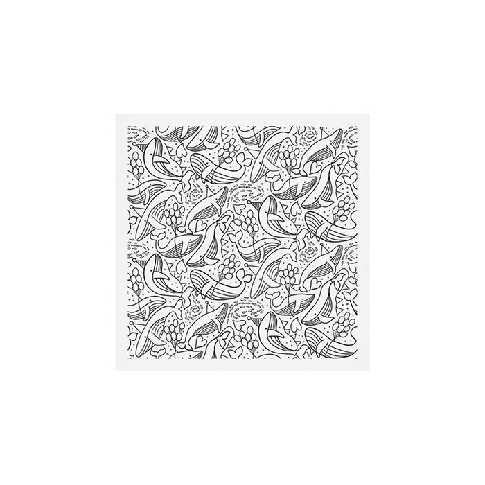 Humpback Whales Black And White Pattern Art Print Gallery Image 1