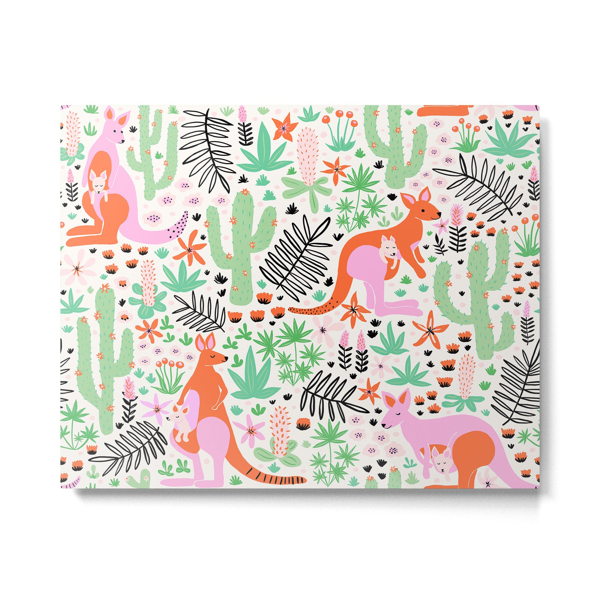 Kangaroo Cute Australian Animal Pattern Metal Print Gallery Image 6
