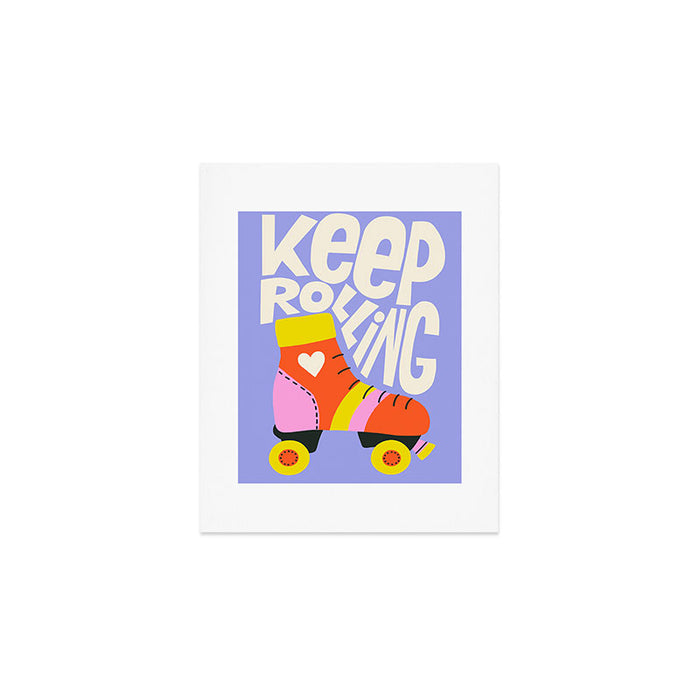 Keep Rolling Roller Skates Art Print Gallery Image 1