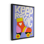 Keep Rolling Roller Skates Framed Canvas Print Gallery Image 2