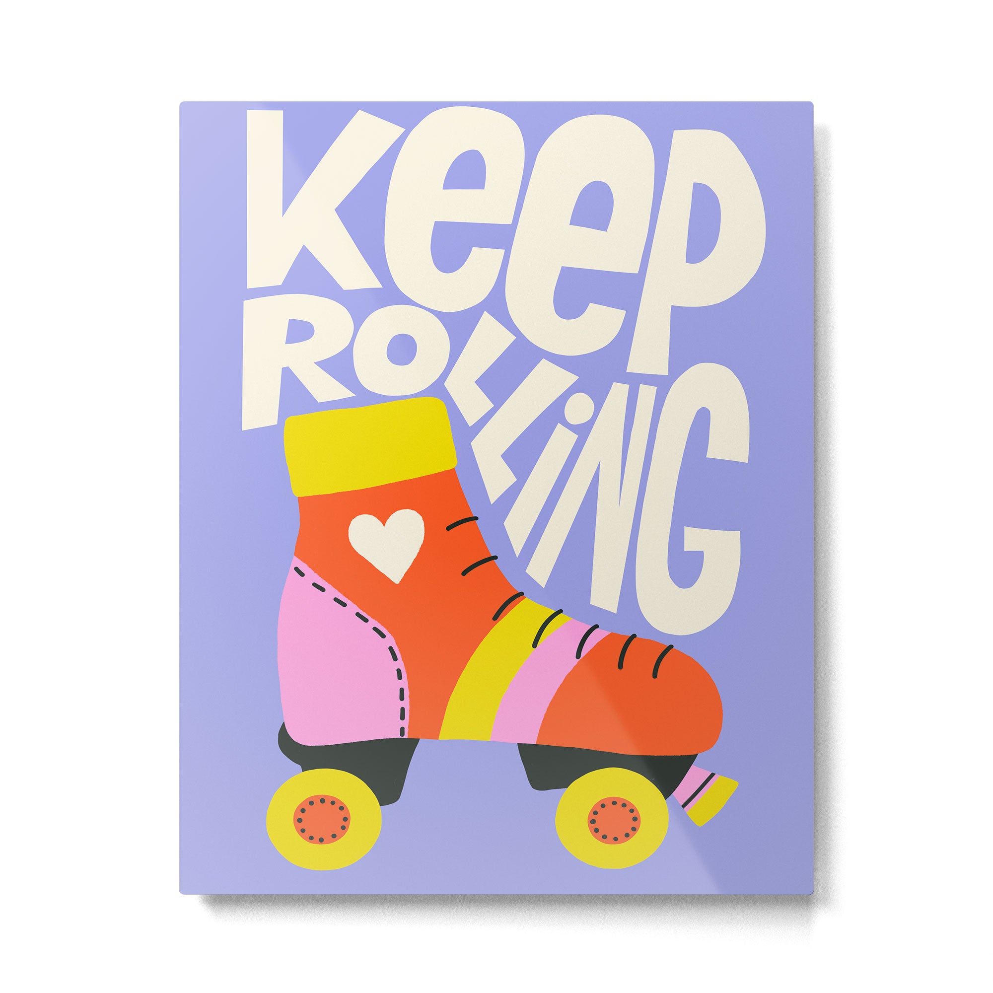 Keep Rolling Roller Skates Metal Print Gallery Image 4
