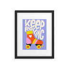 Keep Rolling Roller Skates Framed Art Print Gallery Image 5