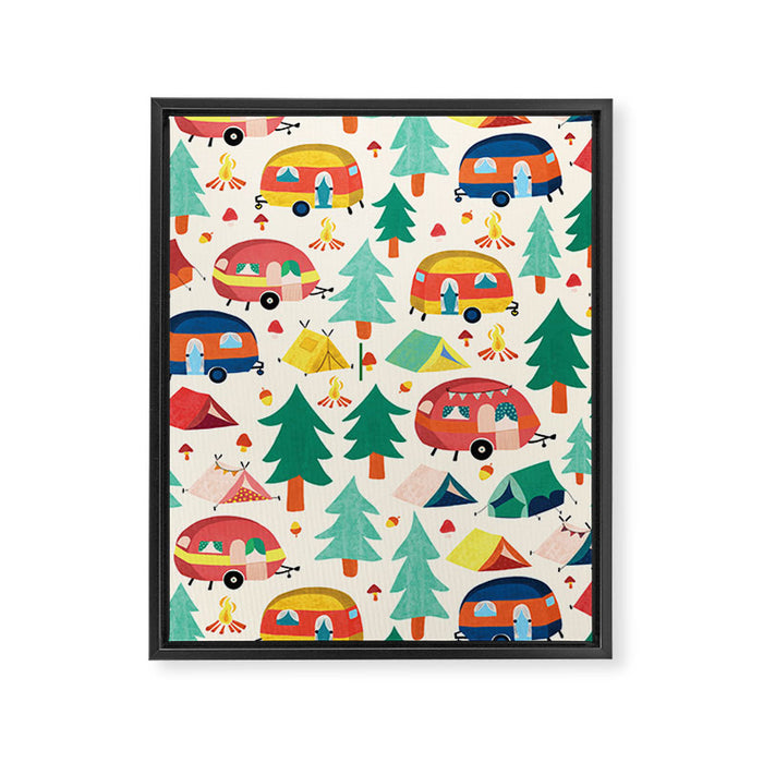 Let's go camping! Framed Canvas Print Gallery Image 1