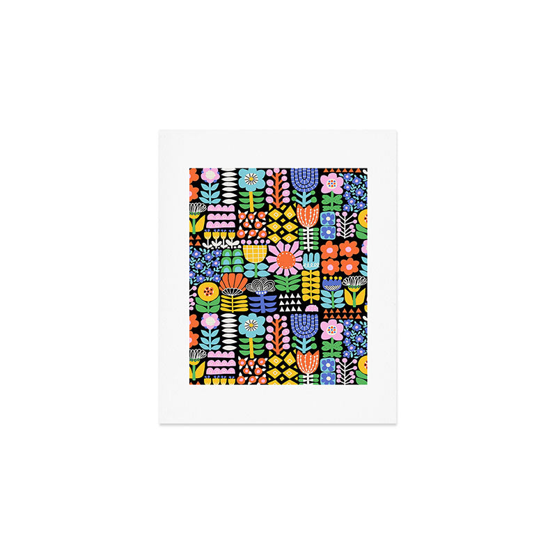 Maximalist Flower Collage Art Print Gallery Image 1