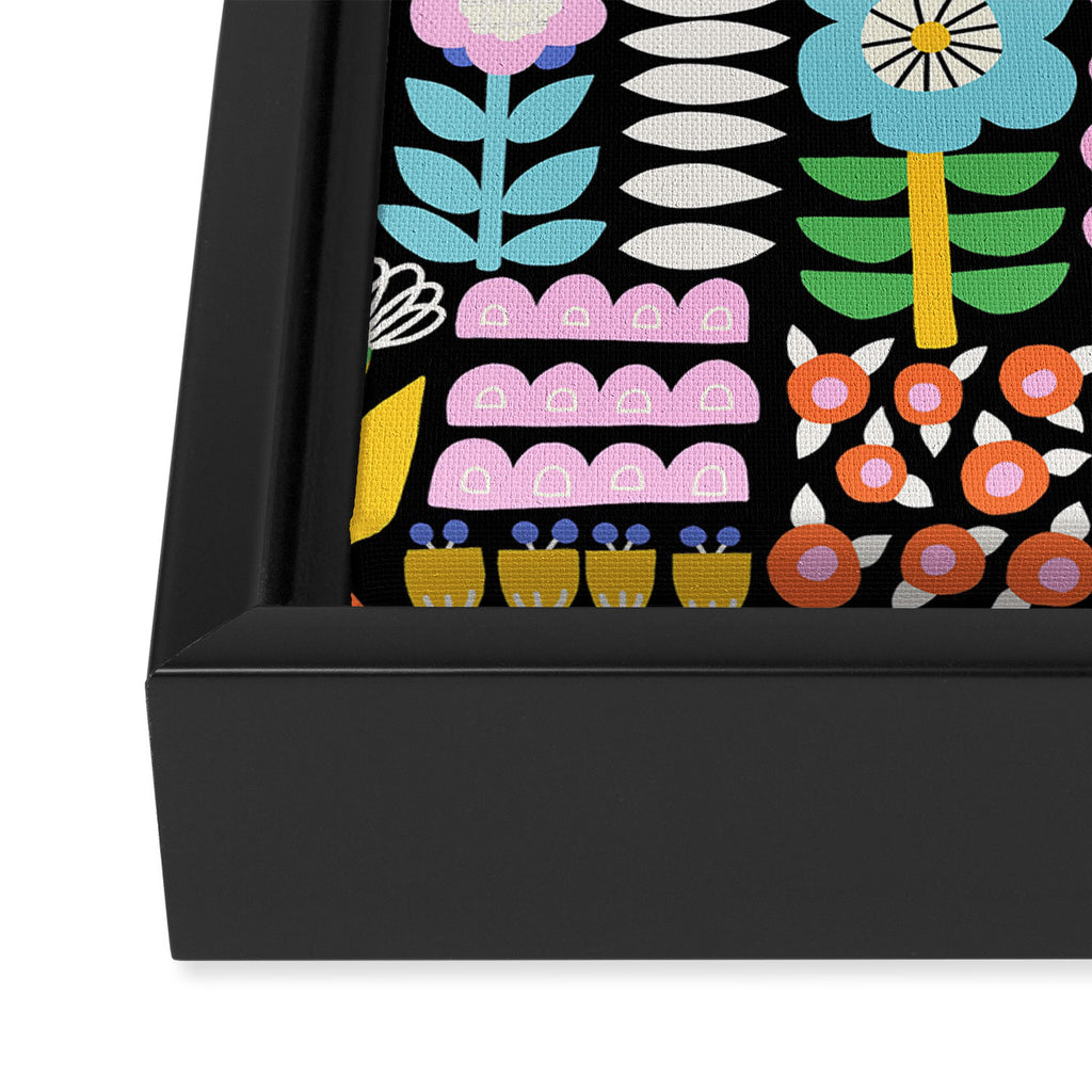 Maximalist Flower Collage Framed Canvas Print Gallery Image 3