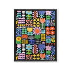 Maximalist Flower Collage Framed Canvas Print Gallery Image 8