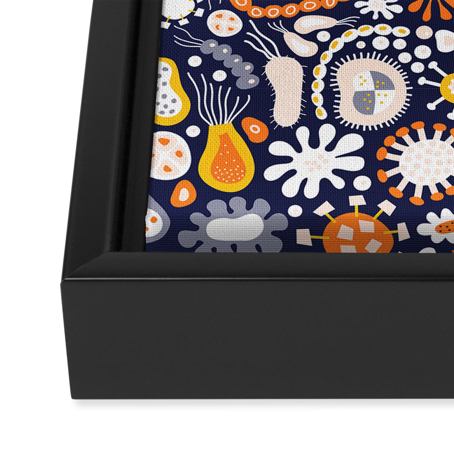 Microscopic Abstract Shapes Framed Canvas Print Gallery Image 3
