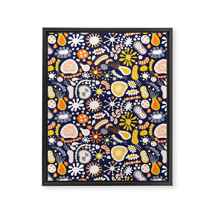 Microscopic Abstract Shapes Framed Canvas Print Gallery Image 1