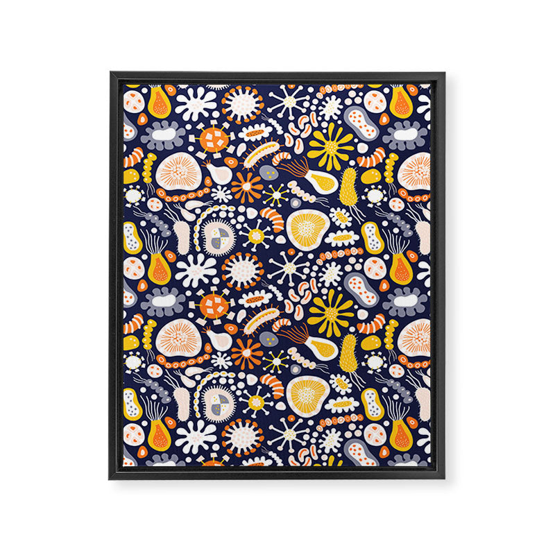 Microscopic Abstract Shapes Framed Canvas Print Gallery Image 8