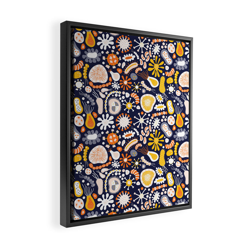 Microscopic Abstract Shapes Framed Canvas Print Gallery Image 2
