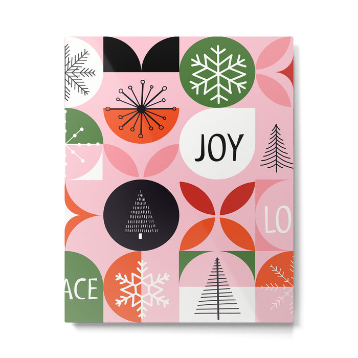 Mid Century Modern Christmas Shapes  Metal Print Gallery Image 1