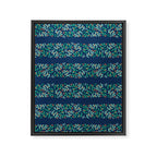 Mistletoe Christmas Stripes Blue Framed Canvas Print Gallery Image 8