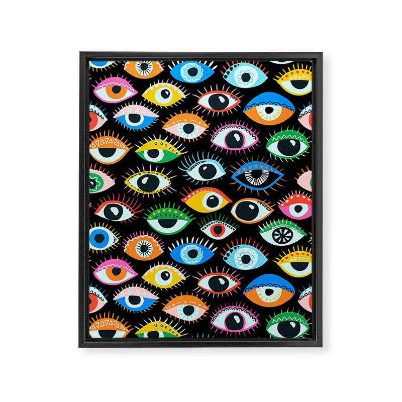 Mystic Eyes Pattern #mystic Framed Canvas Print Gallery Image 8