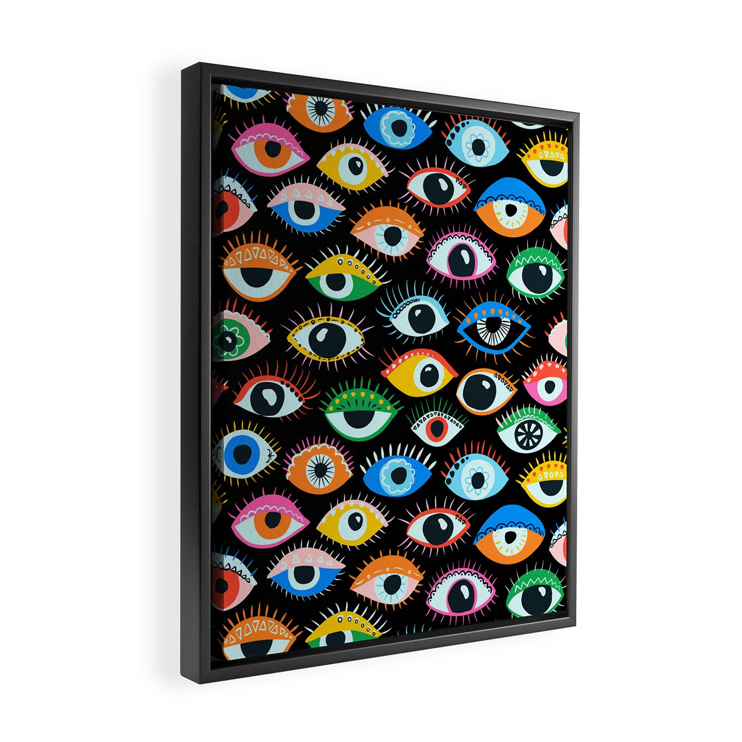Mystic Eyes Pattern #mystic Framed Canvas Print Gallery Image 2