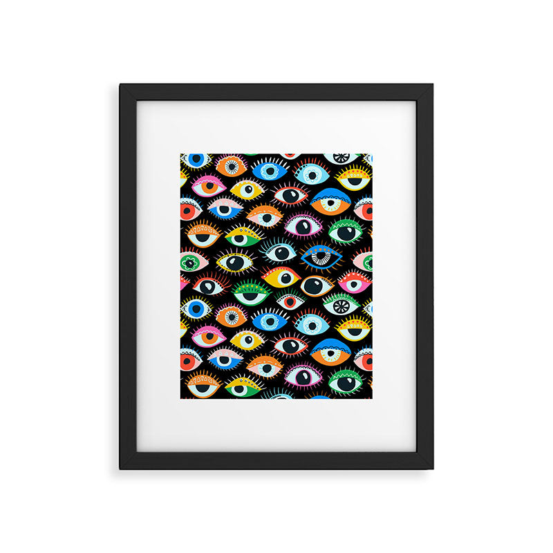 Mystic Eyes Pattern #mystic Framed Art Print Gallery Image 6