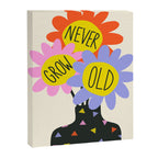 Never Grow Old Flower Vase - Forever Young Quote Canvas Print Gallery Image 6