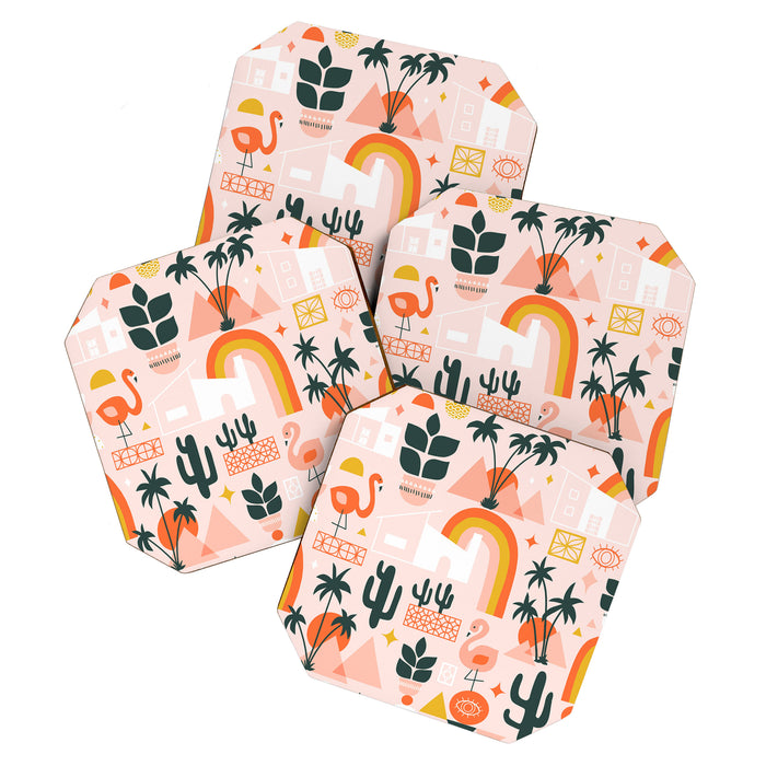 Palm Springs Art Deco Pattern Coaster Gallery Image 1