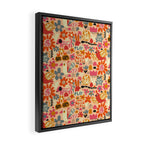 Playful Meadow Cute Animals with Motivational Affirmations - Bright and Warm Framed Canvas Print Gallery Image 2