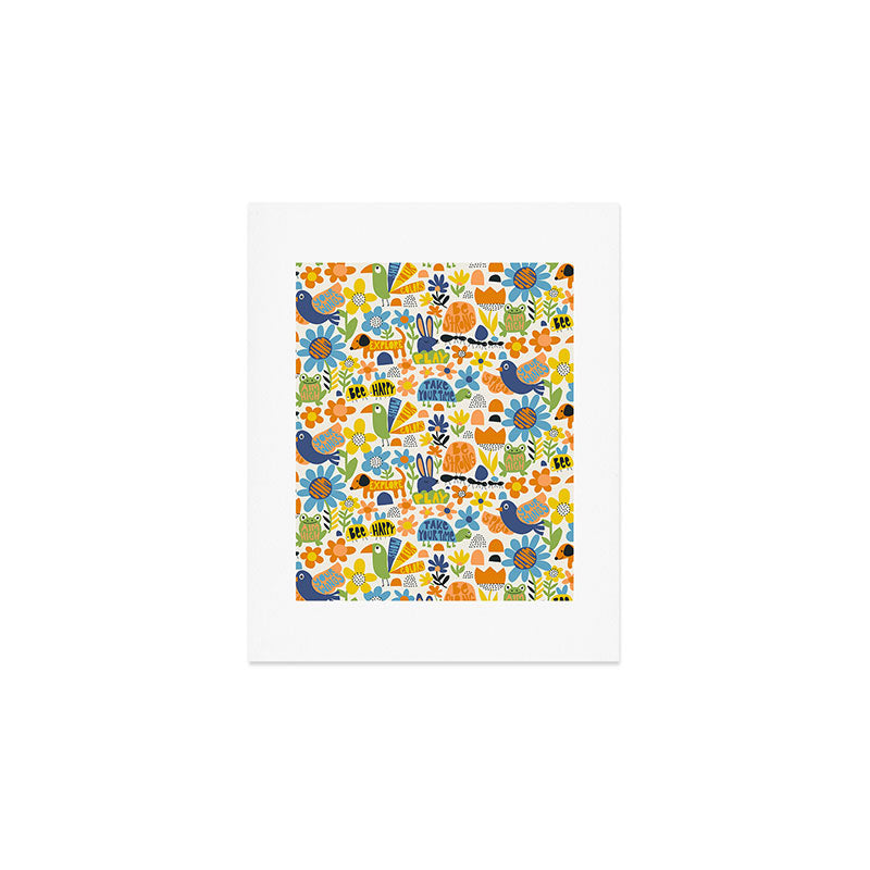 Playful Meadow Cute Animals with Motivational Affirmations - Great Outdoors Art Print Gallery Image 1