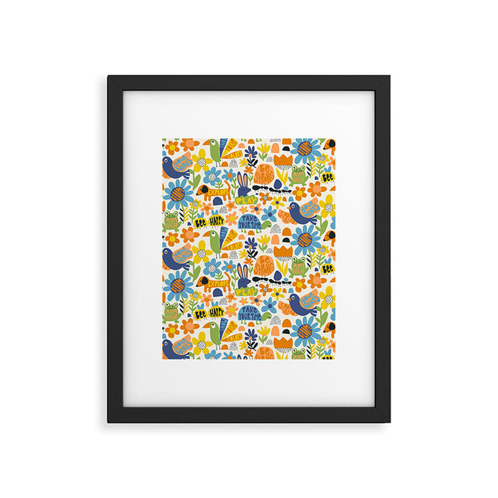 Playful Meadow Cute Animals with Motivational Affirmations - Great Outdoors Framed Art Print Gallery Image 1