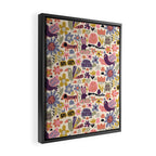 Playful Meadow Cute Animals with Motivational Affirmations - Soft Regal Framed Canvas Print Gallery Image 2