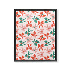 Playful Scattered Coquette Bows Festive Green Red and Pink Framed Canvas Print Gallery Image 8