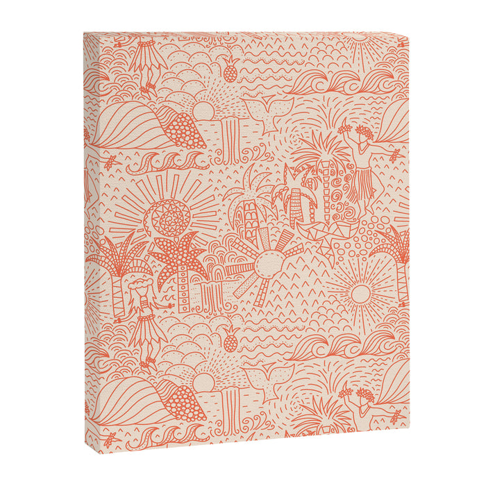 Polynesian Dancers Coral Peach Canvas Print Gallery Image 1