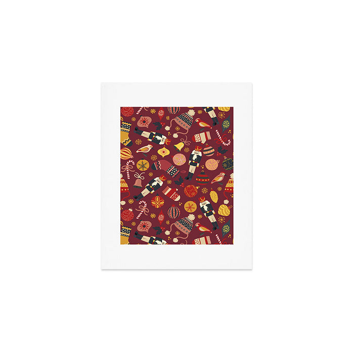 Retro Christmas Ornaments Art Print Gallery Image 1
