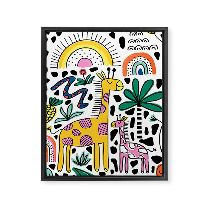 Safari Animals Framed Canvas Print Gallery Image 1