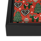 Scandinavian Christmas Ornaments Framed Canvas Print Gallery Image 3