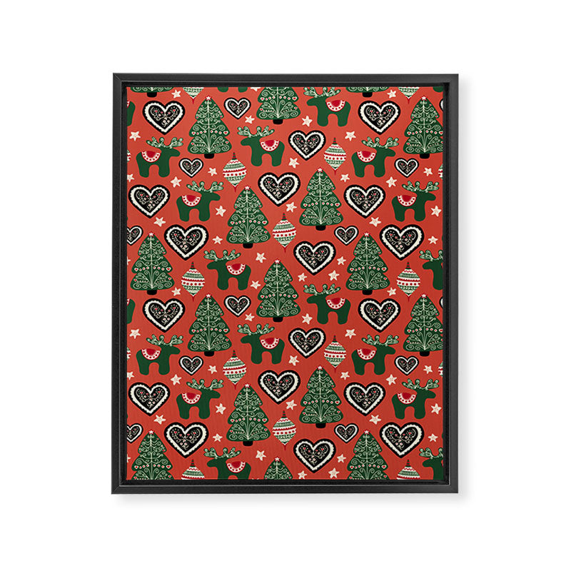 Scandinavian Christmas Ornaments Framed Canvas Print Gallery Image 8