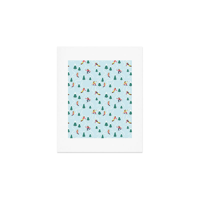 Snowboarding Girls Art Print Gallery Image 1