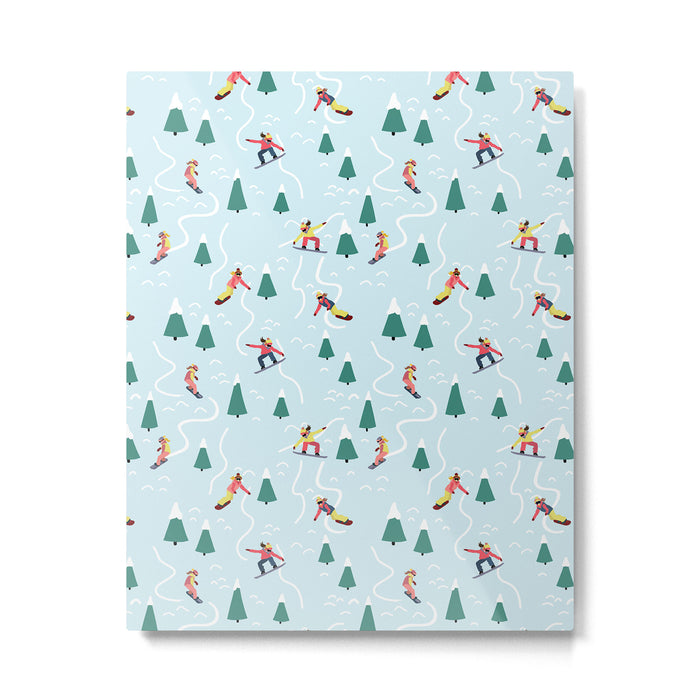 Snowboarding Girls Metal Print Gallery Image 1