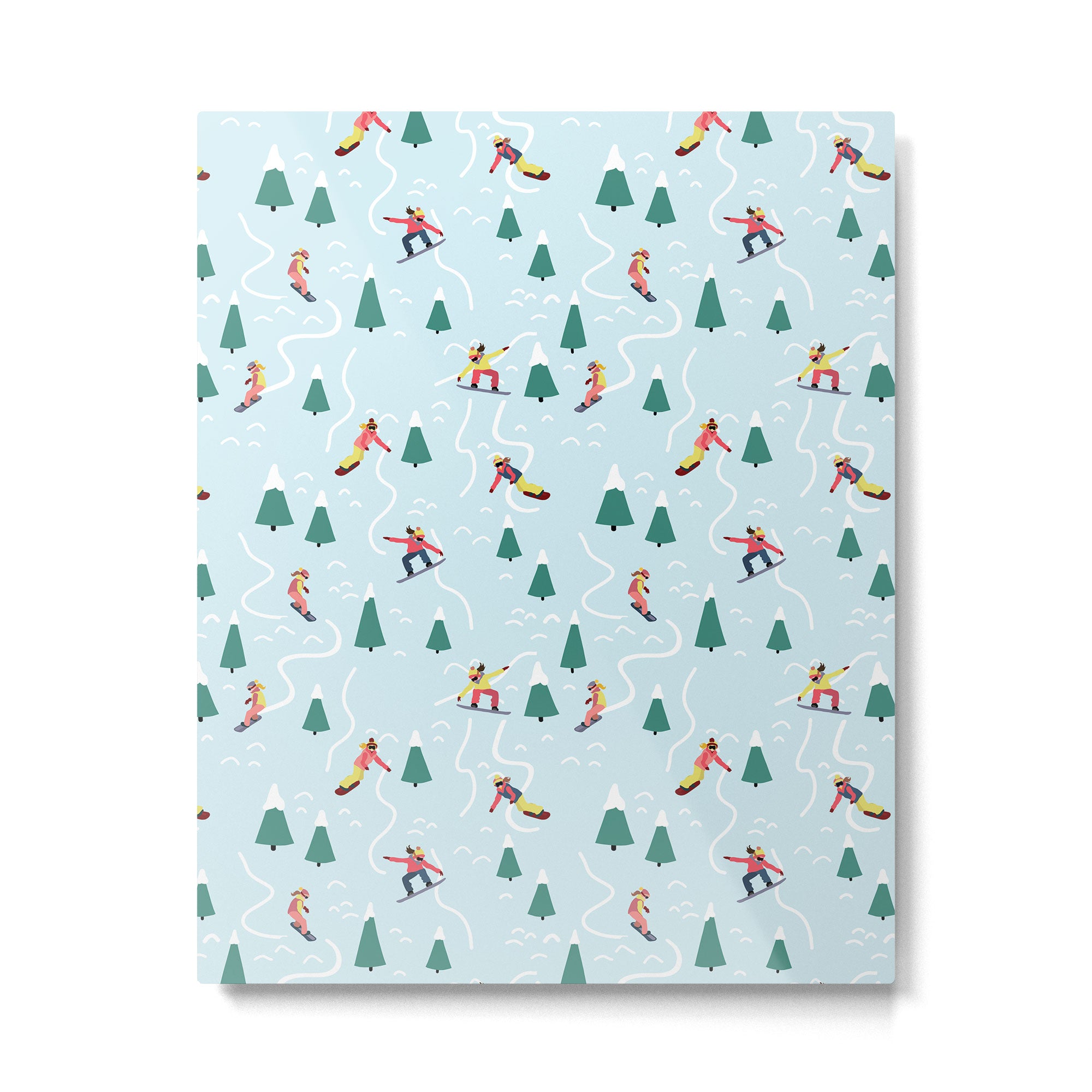 Snowboarding Girls Metal Print Gallery Image 6