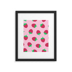 Strawberry Papercut Pattern Framed Art Print Gallery Image 6