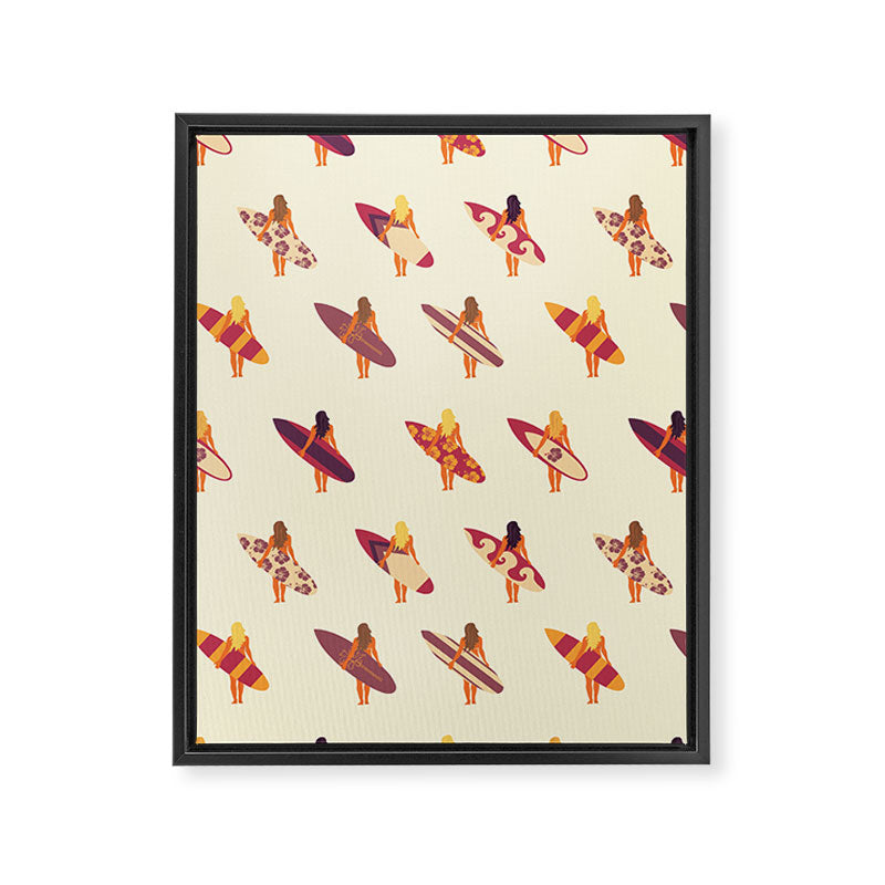 Surfergirls Framed Canvas Print Gallery Image 8