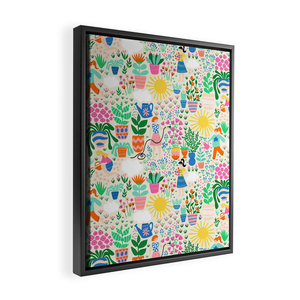 The Love Of Gardening Framed Canvas Print Gallery Image 2