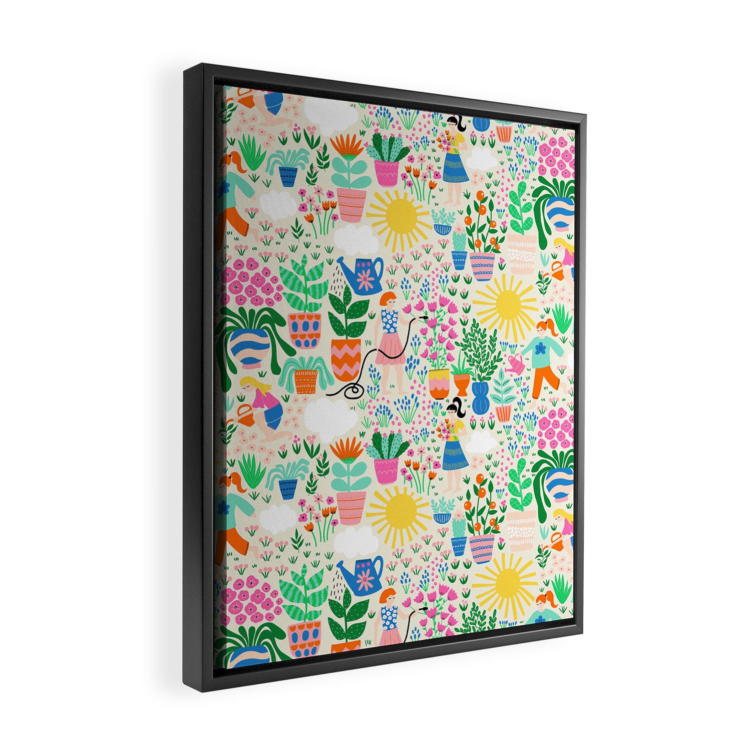 The Love Of Gardening Framed Canvas Print Gallery Image 2