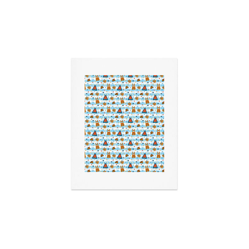 Time for Oktoberfest Traditional dirndl dresses and leather pants. Art Print Gallery Image 1
