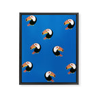 Toucans Blue Framed Canvas Print Gallery Image 8