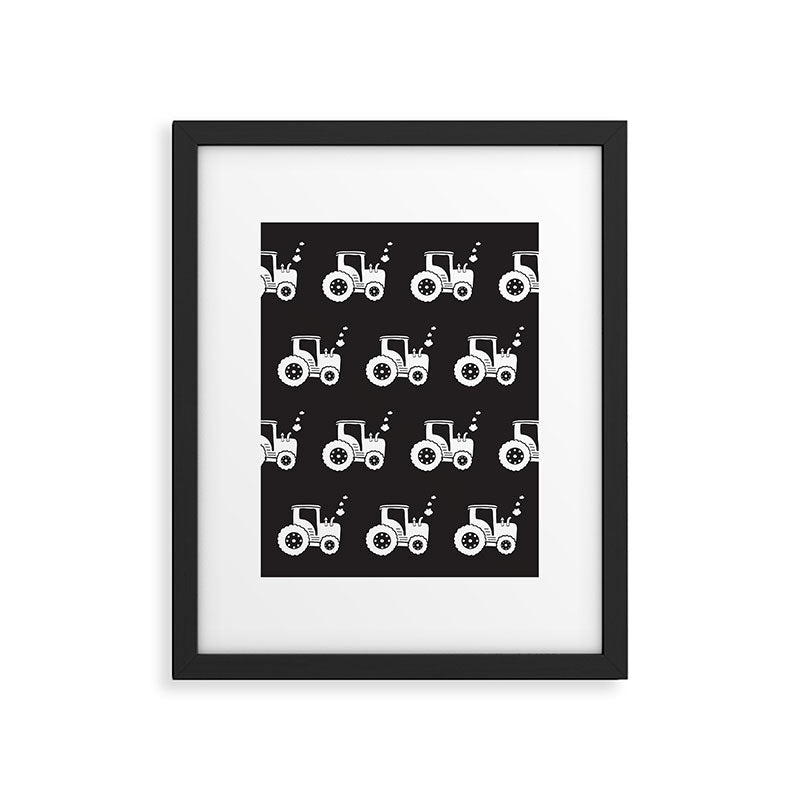 Tractors Monochrome Framed Art Print Gallery Image 6