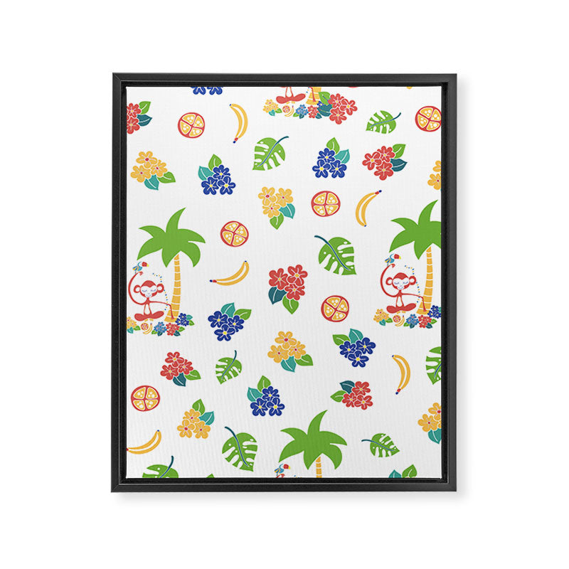 Tropical Monkey Island Framed Canvas Print Gallery Image 8