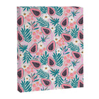 Tropical Pastel Papayas and Vibrant Palm Leaves Canvas Print Gallery Image 6