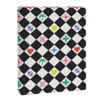 Tropical Vacation Symbols Black and White Harlequin Diamond Grid Canvas Print Gallery Image 8