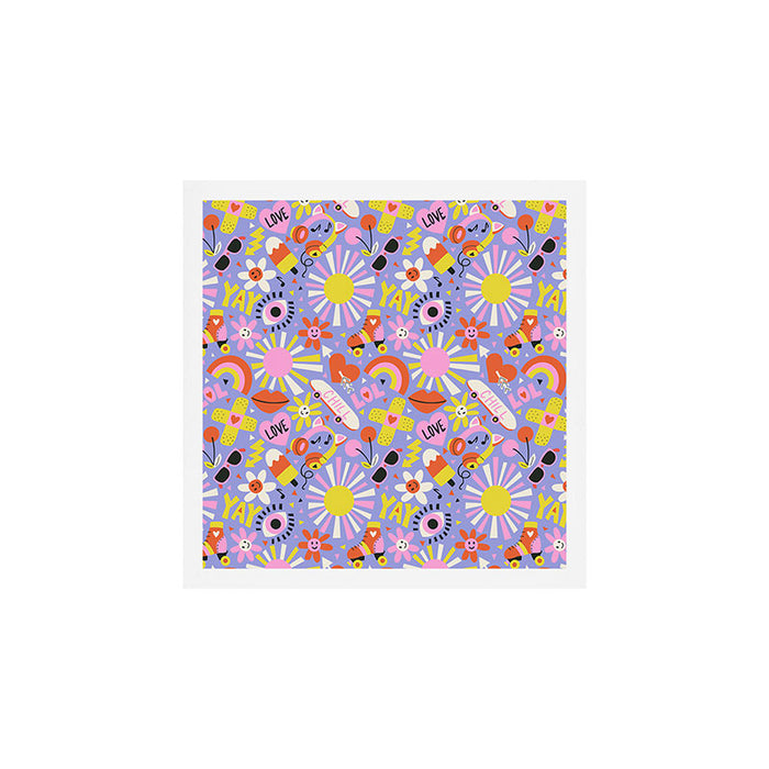 Tweenager Life Happy 90s Roller Skates Retro Positivity Pattern Art Print Gallery Image 1