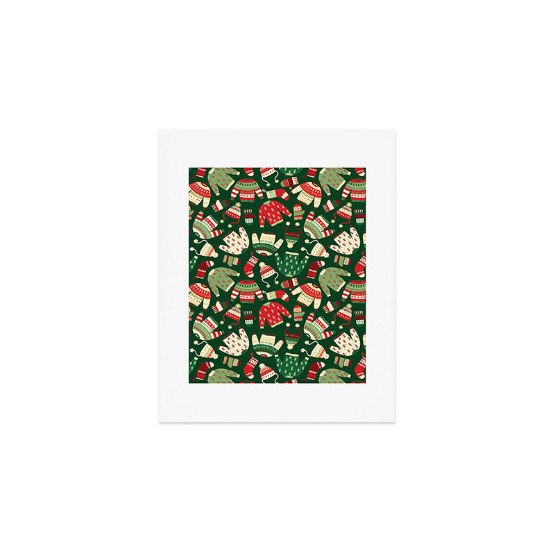 Ugly Christmas Fashion red green white Art Print Gallery Image 1