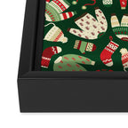 Ugly Christmas Fashion red green white Framed Canvas Print Gallery Image 3