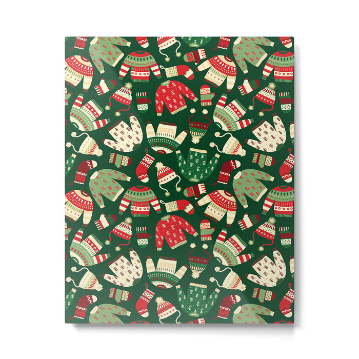 Ugly Christmas Fashion red green white Metal Print Gallery Image 1
