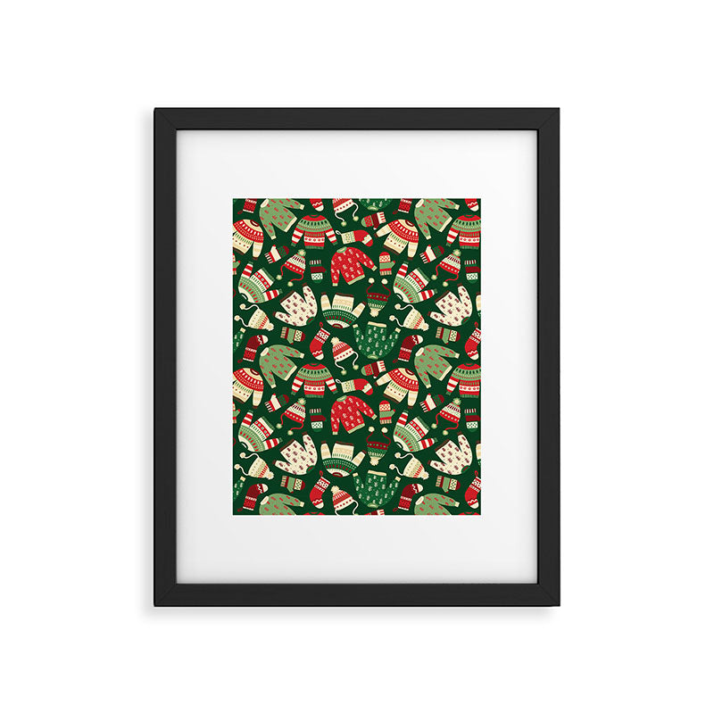 Ugly Christmas Fashion red green white Framed Art Print Gallery Image 6
