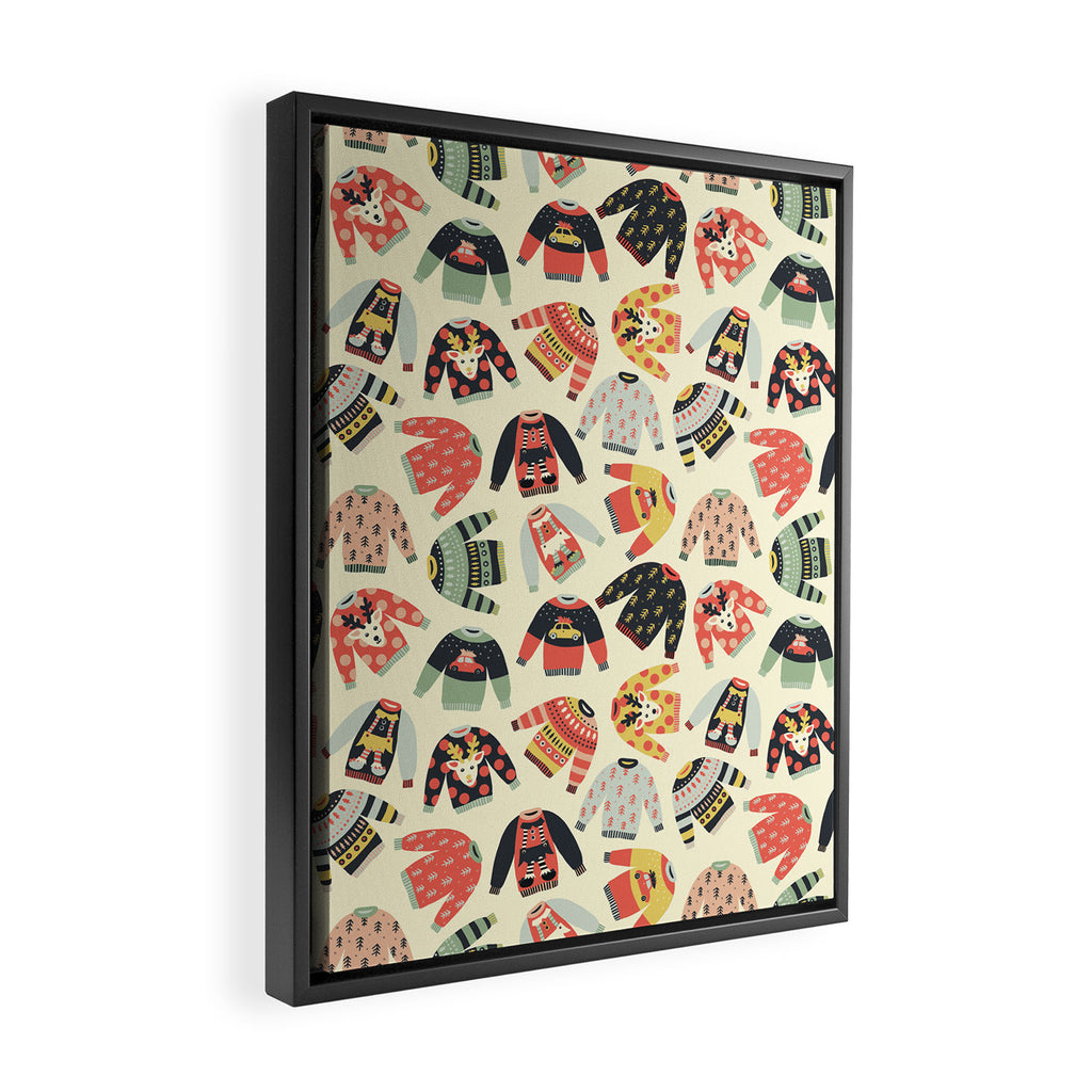 Ugly Christmas Sweaters Framed Canvas Print Gallery Image 2